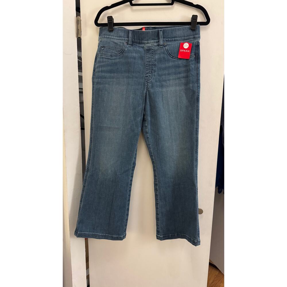 NWT - Spanx - Denim Cropped Kick Flare Pant - Size L - Vintage Indigo